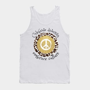 Celebrate diversity, embrace culture, African tribal peace culture Tank Top